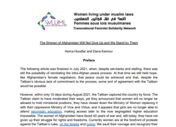 “Men Make War and Women Make Peace”: Conversations with Afghanistan’s Women Striving for a Lasting Peace